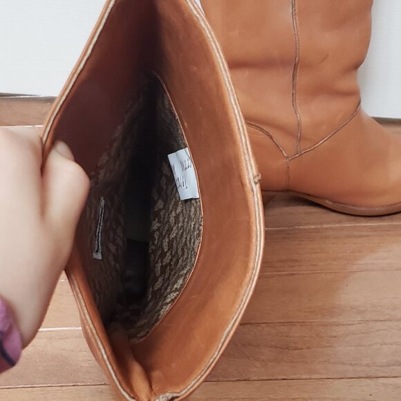 Frye Vintage Brownstone Susie Fold-over Slouchy Heeled Boots Womens - Picture 6 of 11